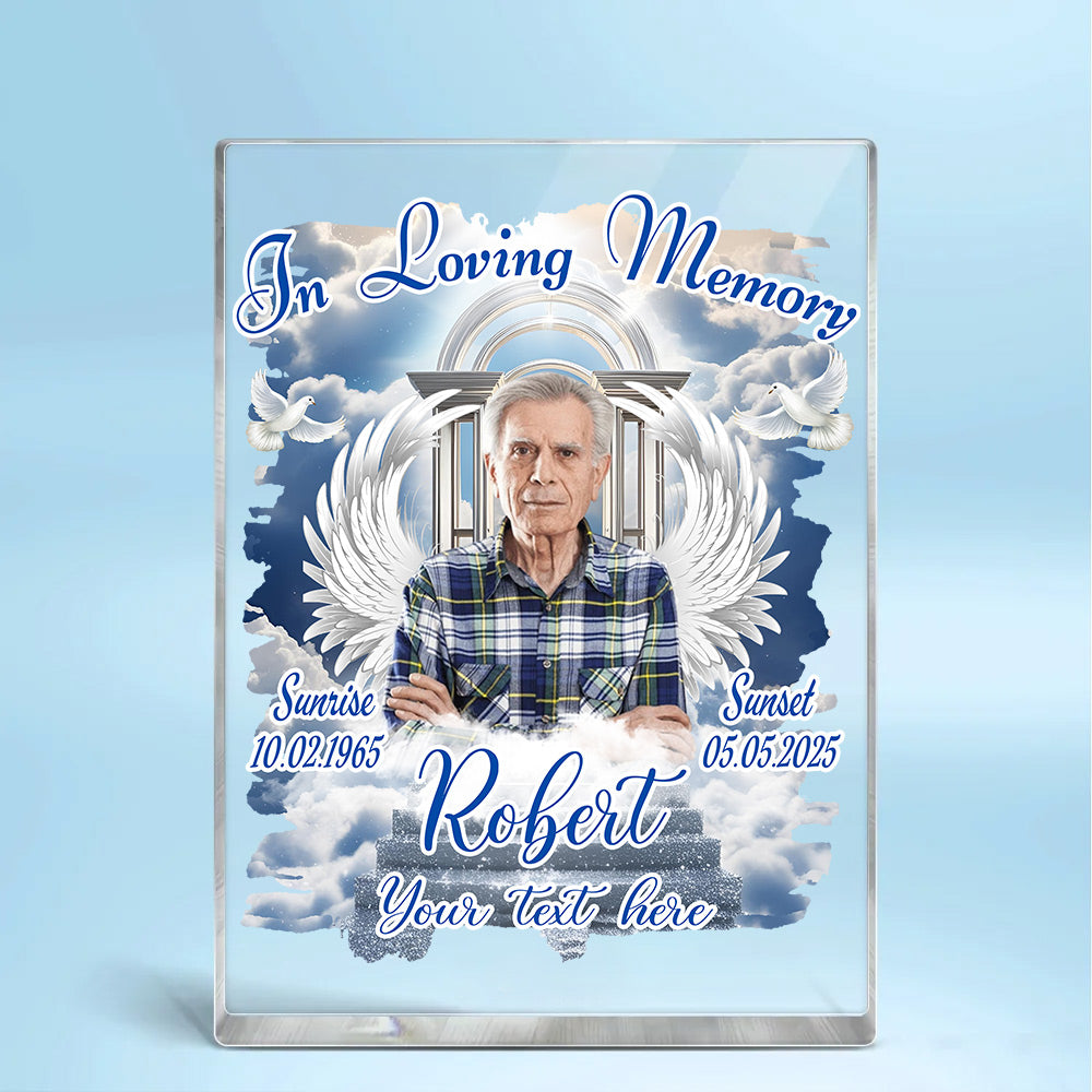 Custom Upload Photo In Loving Memory Acrylic Plaque