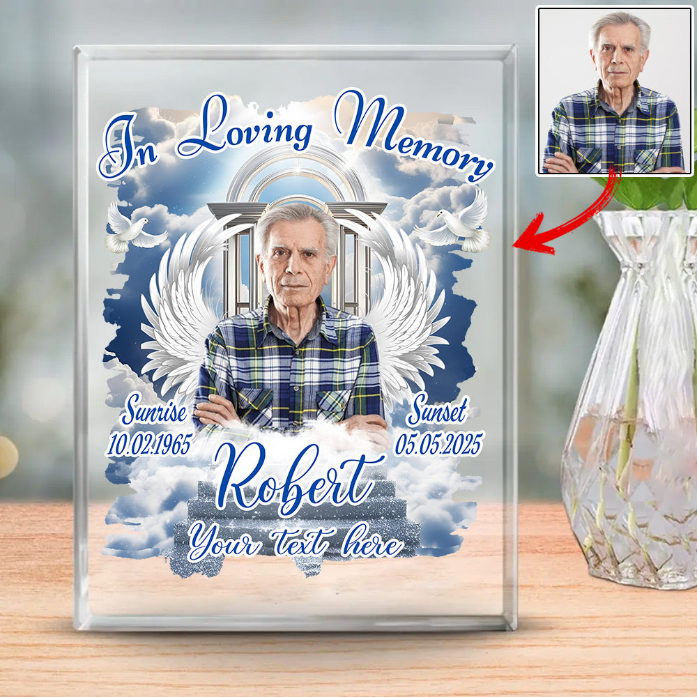 Custom Upload Photo In Loving Memory Acrylic Plaque