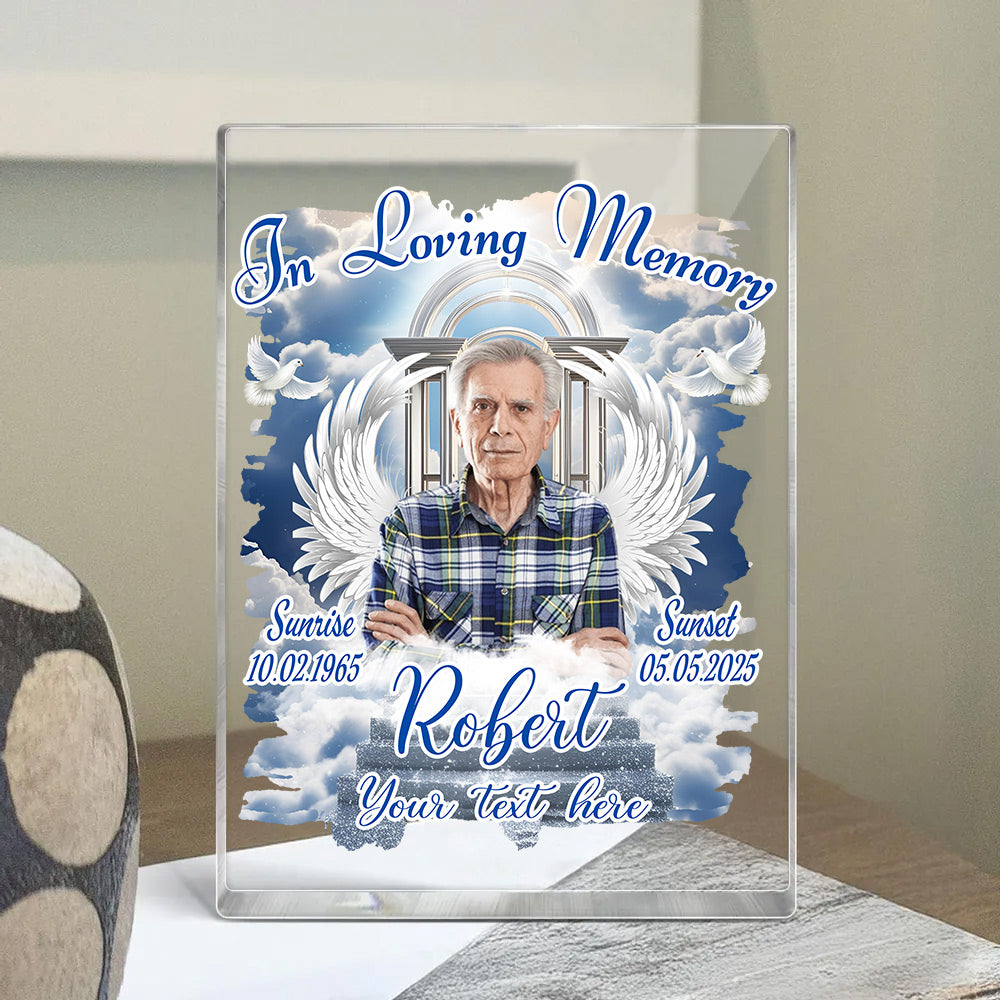 Custom Upload Photo In Loving Memory Acrylic Plaque
