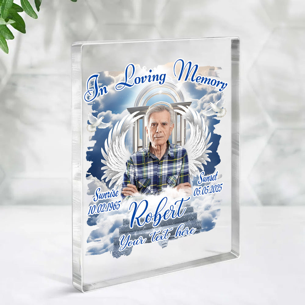 Custom Upload Photo In Loving Memory Acrylic Plaque