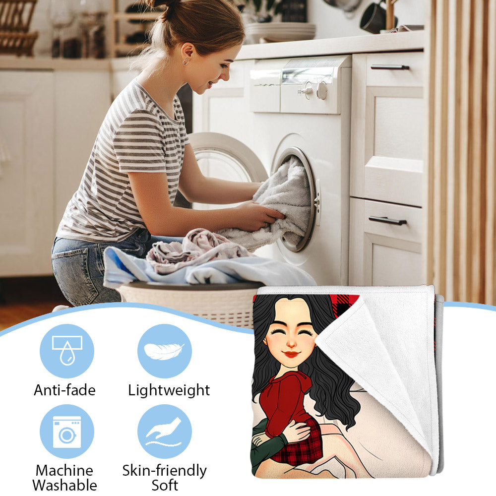 There's No One Else In The World I'd Rather Have Loving Loud AF Beside Me - Personalized Blanket For Couple Vr2 Pa00