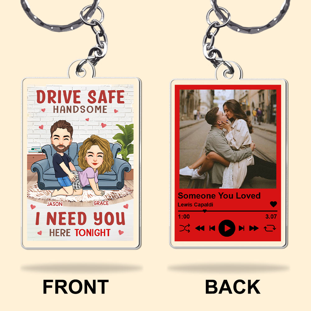 Acrylic Song Keychain - Couple Figure - Custom Photo Valentine's Day Gifts For Her, Him, Wife, Husband, Gifts For Couple Tu20