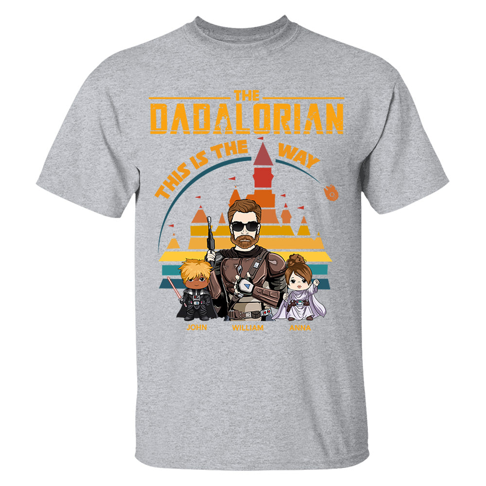 The Dadalorian This Is The Way - Personalized Shirt For Dad - Custom Nickname With Kids Gift