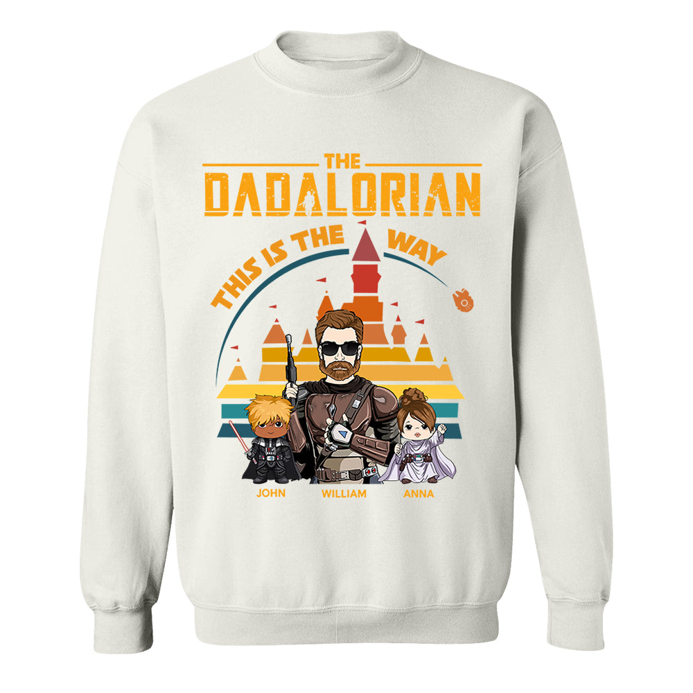 The Dadalorian This Is The Way - Personalized Shirt For Dad - Custom Nickname With Kids Gift