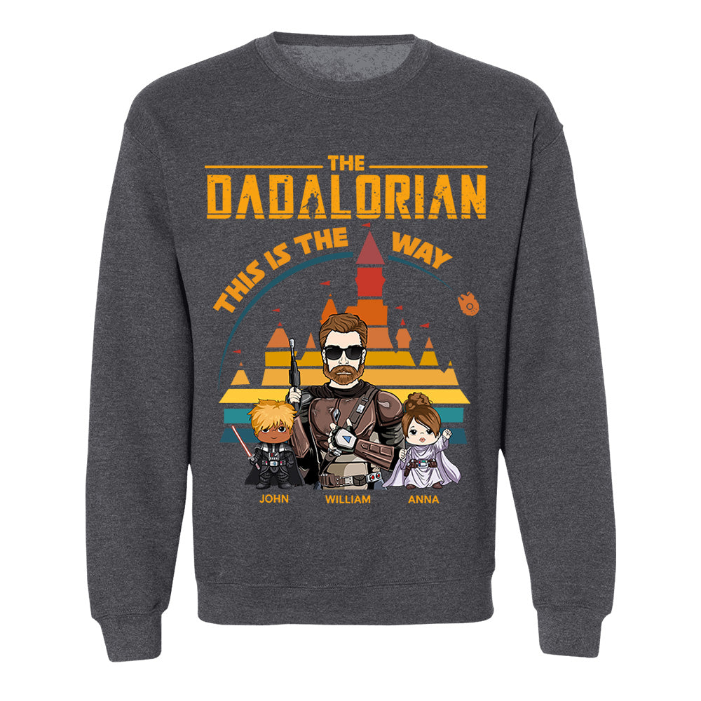 The Dadalorian This Is The Way - Personalized Shirt For Dad - Custom Nickname With Kids Gift