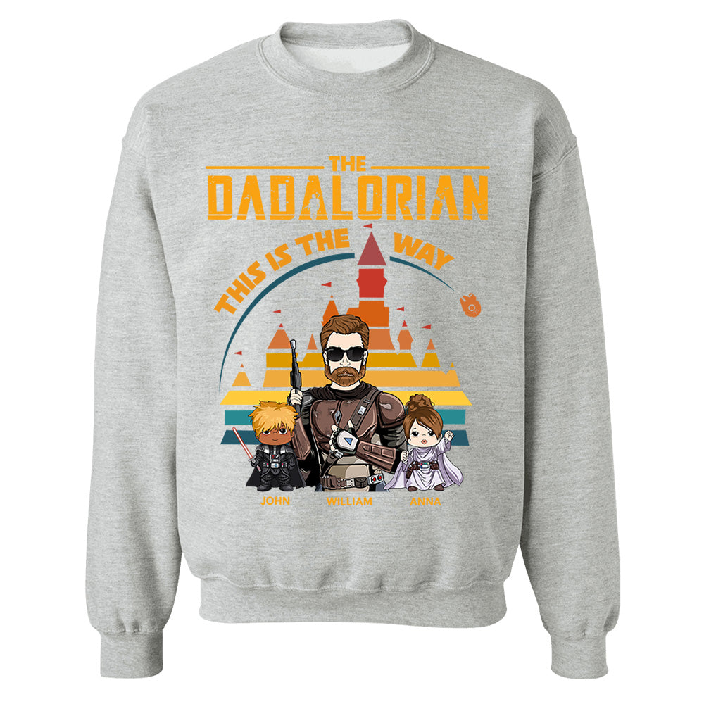 The Dadalorian This Is The Way - Personalized Shirt For Dad - Custom Nickname With Kids Gift