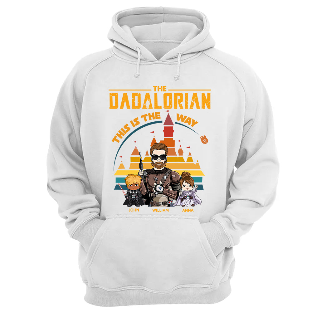 The Dadalorian This Is The Way - Personalized Shirt For Dad - Custom Nickname With Kids Gift