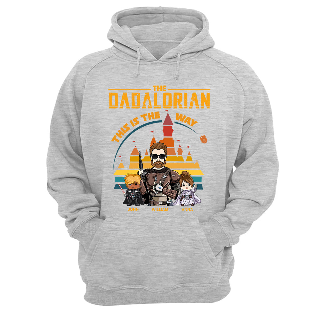 The Dadalorian This Is The Way - Personalized Shirt For Dad - Custom Nickname With Kids Gift