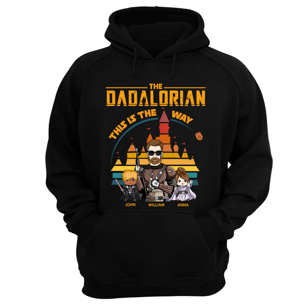 The Dadalorian This Is The Way - Personalized Shirt For Dad - Custom Nickname With Kids Gift