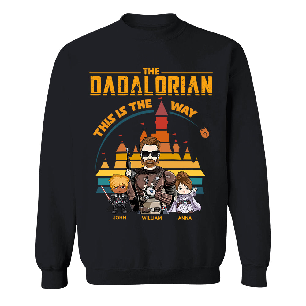 The Dadalorian This Is The Way - Personalized Shirt For Dad - Custom Nickname With Kids Gift