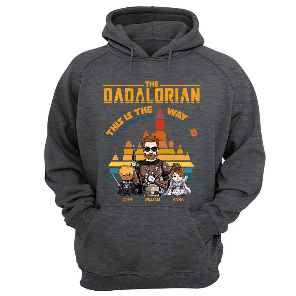 The Dadalorian This Is The Way - Personalized Shirt For Dad - Custom Nickname With Kids Gift