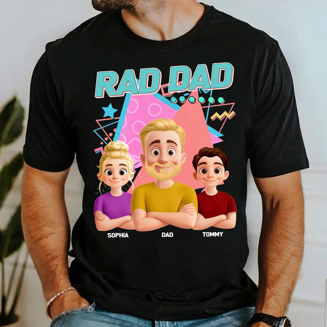 Rad Dad, Personalized Shirt, Funny Cool Dad Gifts For Father's Day T1807 PT99