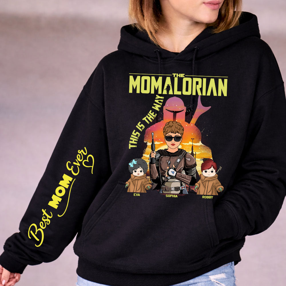 The Momalorian The Best Mom In The Galaxy - Personalized Shirt For Mom Nana Na02 Nh00