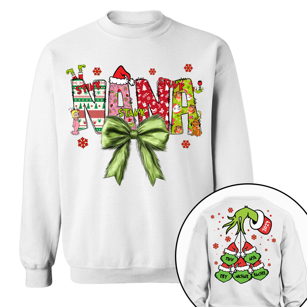 Personalized Nana Coquette Shirt - Custom Nickname For Grandma Mimi Nana And Kid Names NA04 Tu20