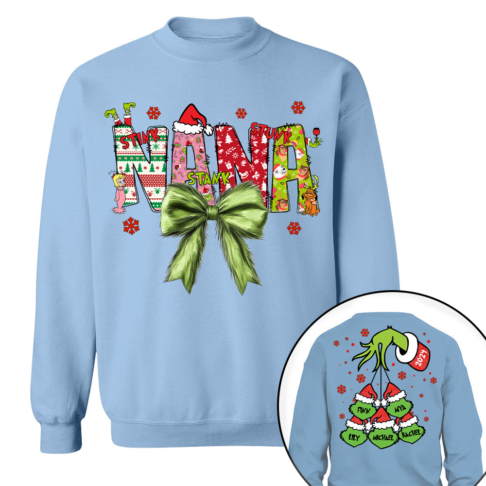 Personalized Nana Coquette Shirt - Custom Nickname For Grandma Mimi Nana And Kid Names NA04 Tu20