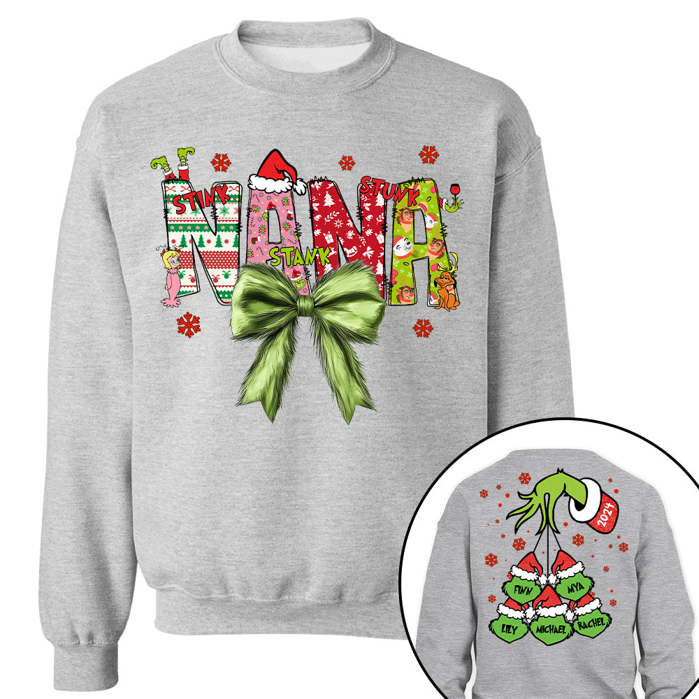 Personalized Nana Coquette Shirt - Custom Nickname For Grandma Mimi Nana And Kid Names NA04 Tu20