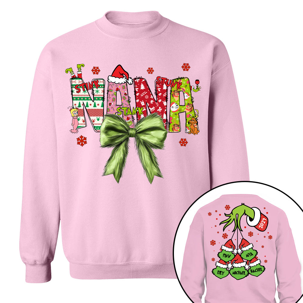Personalized Nana Coquette Shirt - Custom Nickname For Grandma Mimi Nana And Kid Names NA04 Tu20