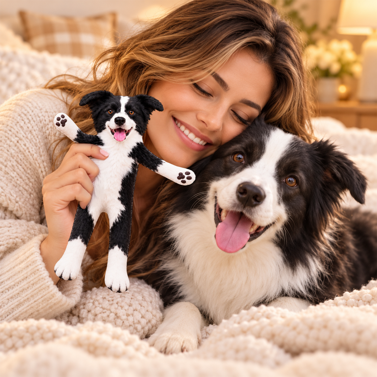 Personalized Photo Pet Squishy Toy Poseable Plush Doll, Funny Gift For Dog Mom, Dad, Cat Lover T1807 Hv01