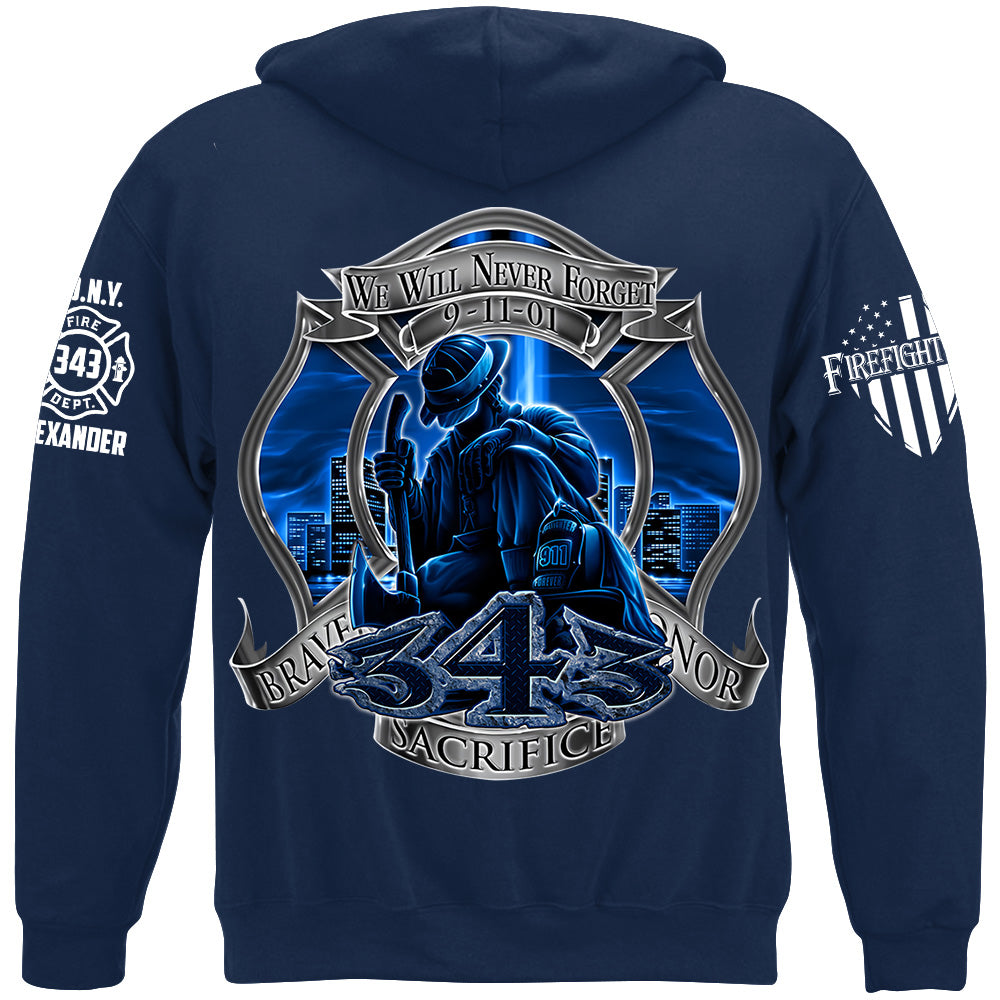 We Will Never Forget 9-11 Custom Shirt For Firefighter H2511