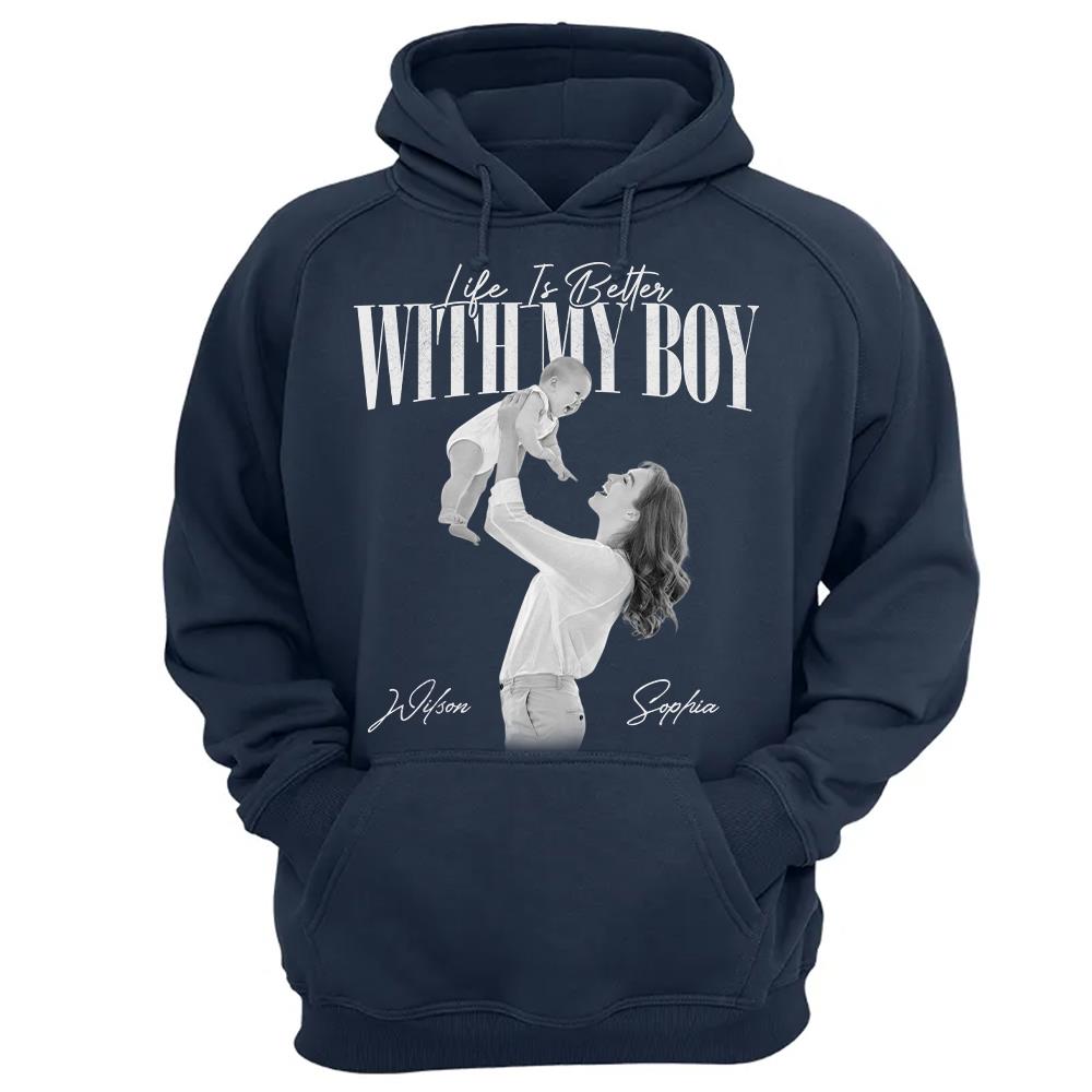 Life Is Better With My Boys - Washed Tee Retro Bootleg Shirt For Boy Mom Na02