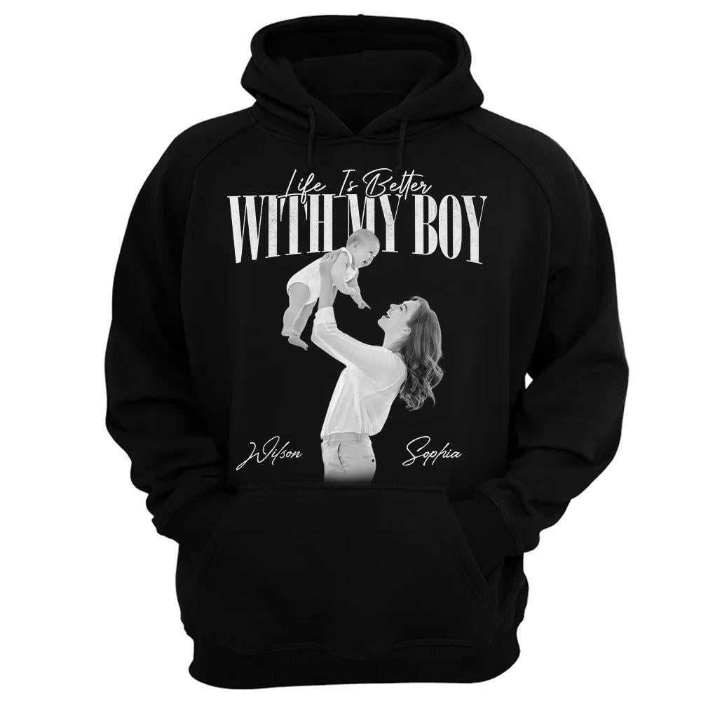 Life Is Better With My Boys - Washed Tee Retro Bootleg Shirt For Boy Mom Na02