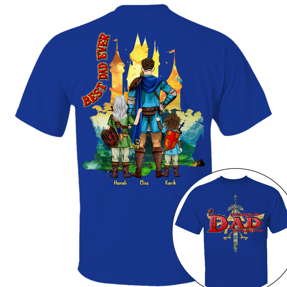 Custom The Legend of Dad – Keeper of Wisdom Shirt - Best Dad Ever - Father's Day 2025 Personalized Shirt Nh00
