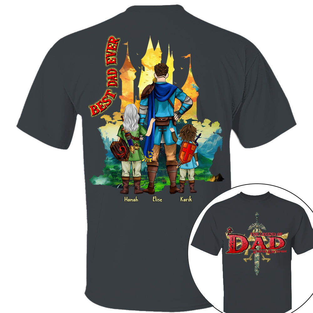 Custom The Legend of Dad – Keeper of Wisdom Shirt - Best Dad Ever - Father's Day 2025 Personalized Shirt Nh00