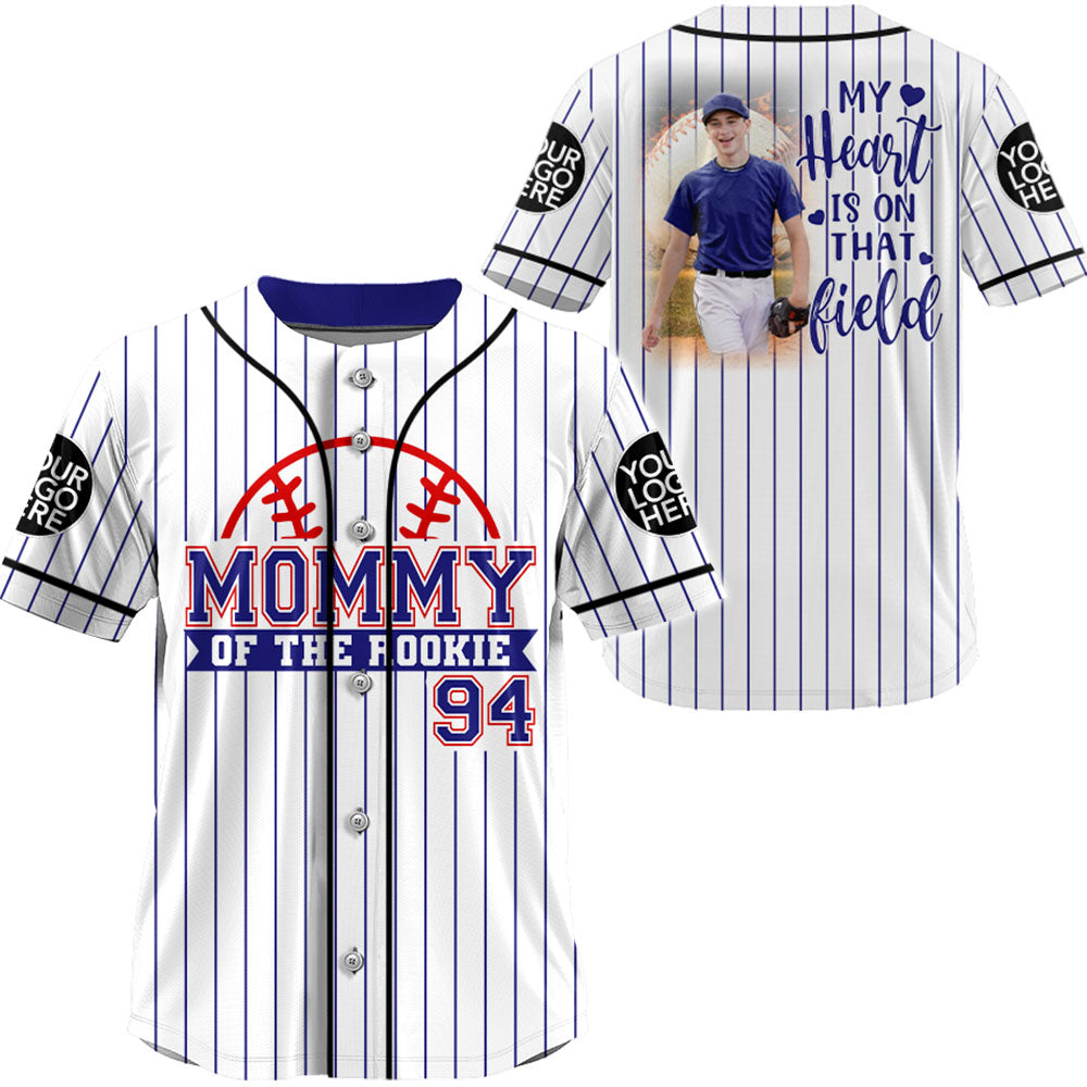 Mommy Of The Rookie, Custom Photo Baseball Game Day Baseball Jersey, Gift For Baseball Lovers A2110