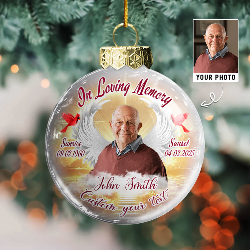 In Loving Memory - Memorial Flat Acrylic Ornament Christmas NA04 Hv01