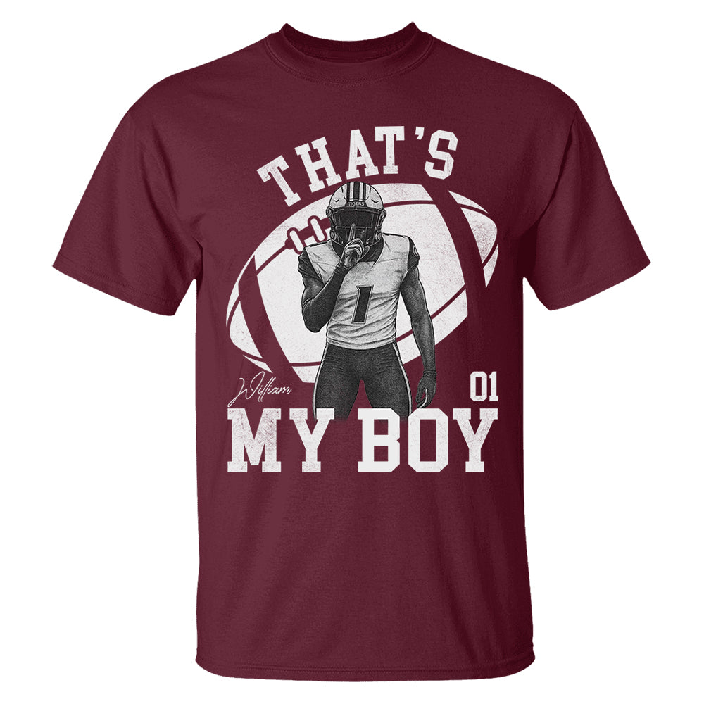 That’s My Boy - Washed Tee Retro Bootleg Shirt - Custom Photo Football Players - Gift For Sport Family T1807 T24