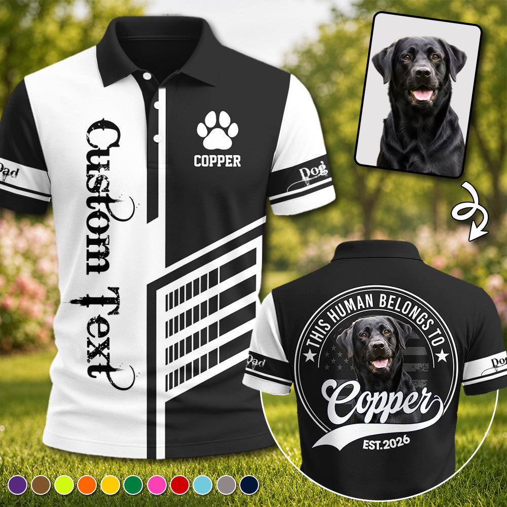 This Human Belongs To, Personalized Shirt, Custom Photo Dog Gift For Dog Lover T1807 Pt99