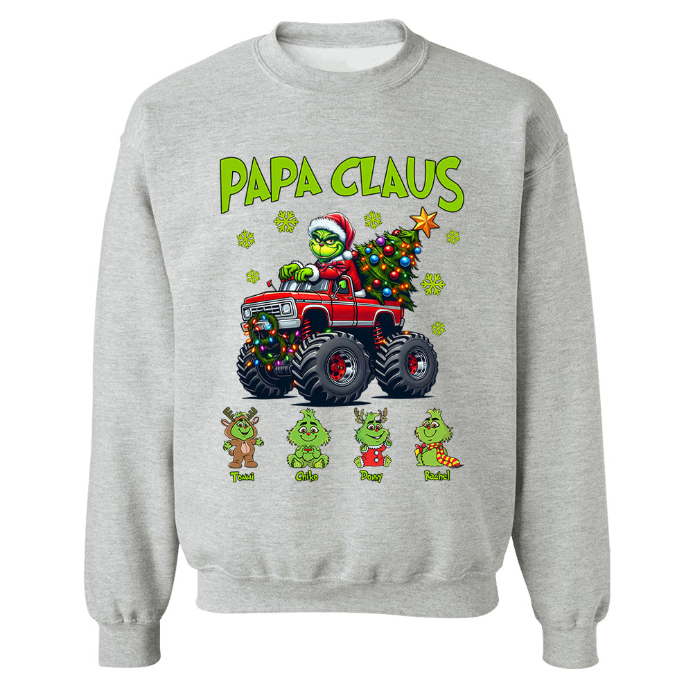 Papa Claus, Personalized Nickname For Grandpa Papa Poppop, Custom Kid Name NA04 Tu20