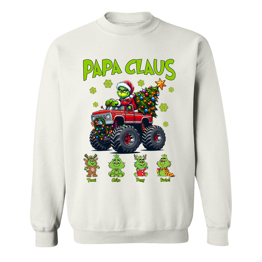 Papa Claus, Personalized Nickname For Grandpa Papa Poppop, Custom Kid Name NA04 Tu20