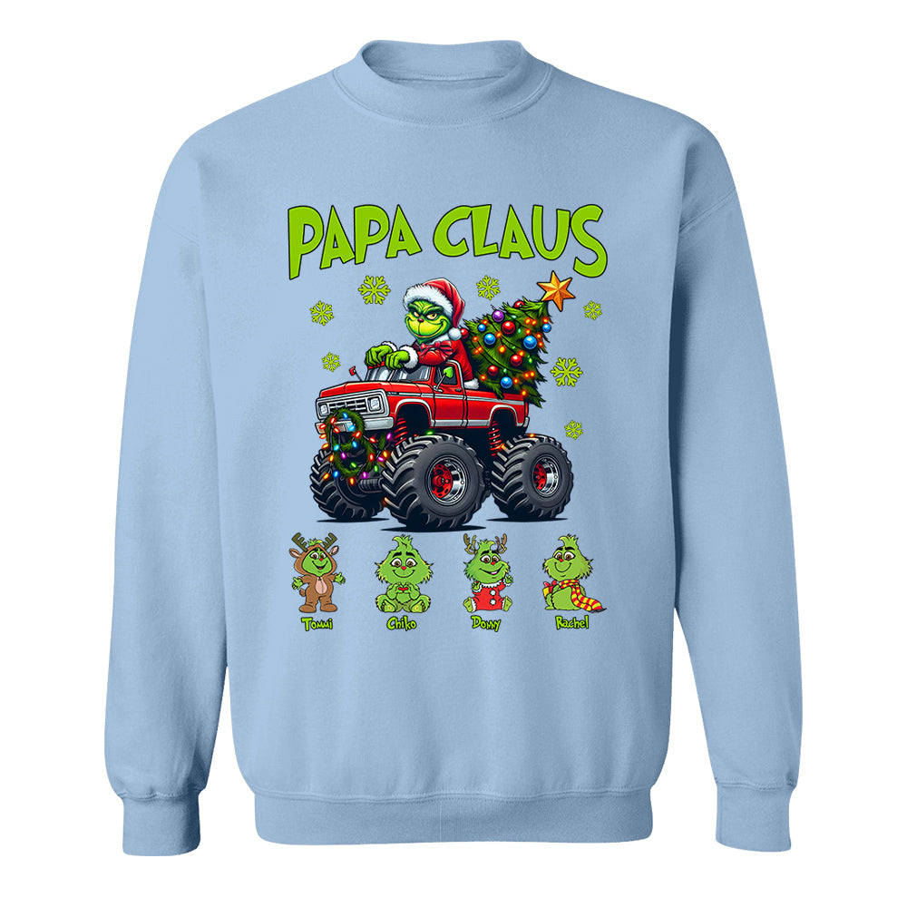 Papa Claus, Personalized Nickname For Grandpa Papa Poppop, Custom Kid Name NA04 Tu20