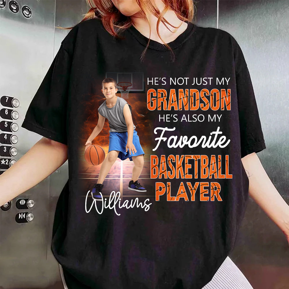 He's Not Just My Grandson He's Favorite Basketball Player - Personalized Shirt Tu20