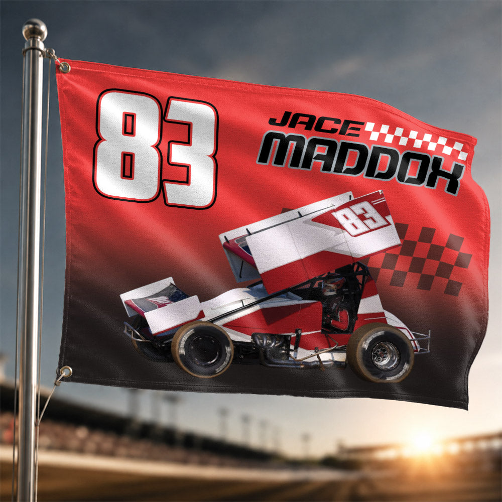 Custom Photo Racing Flag - Personalized Gift For Racing Fan A2110 Pt99