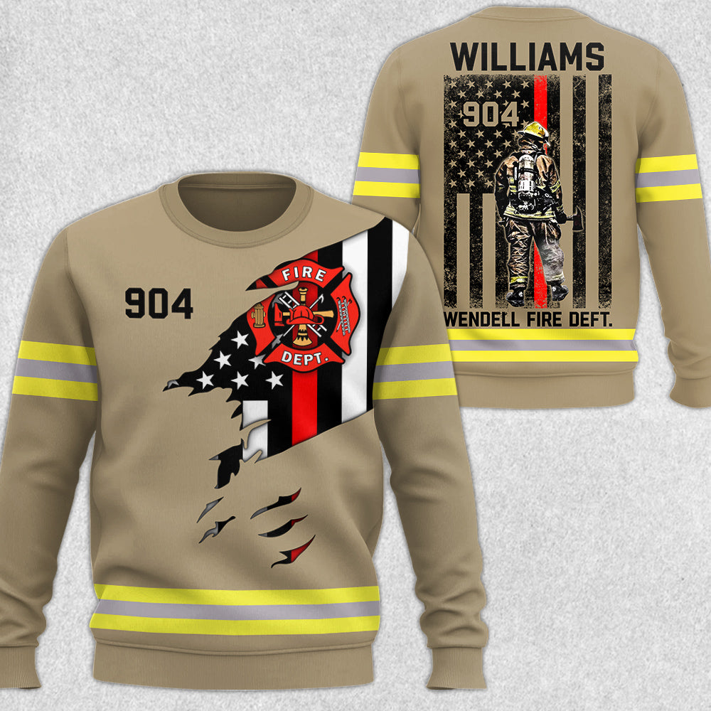 Firefighter Custom Uniform All Over Print Shirt Gift For Firemen H2511