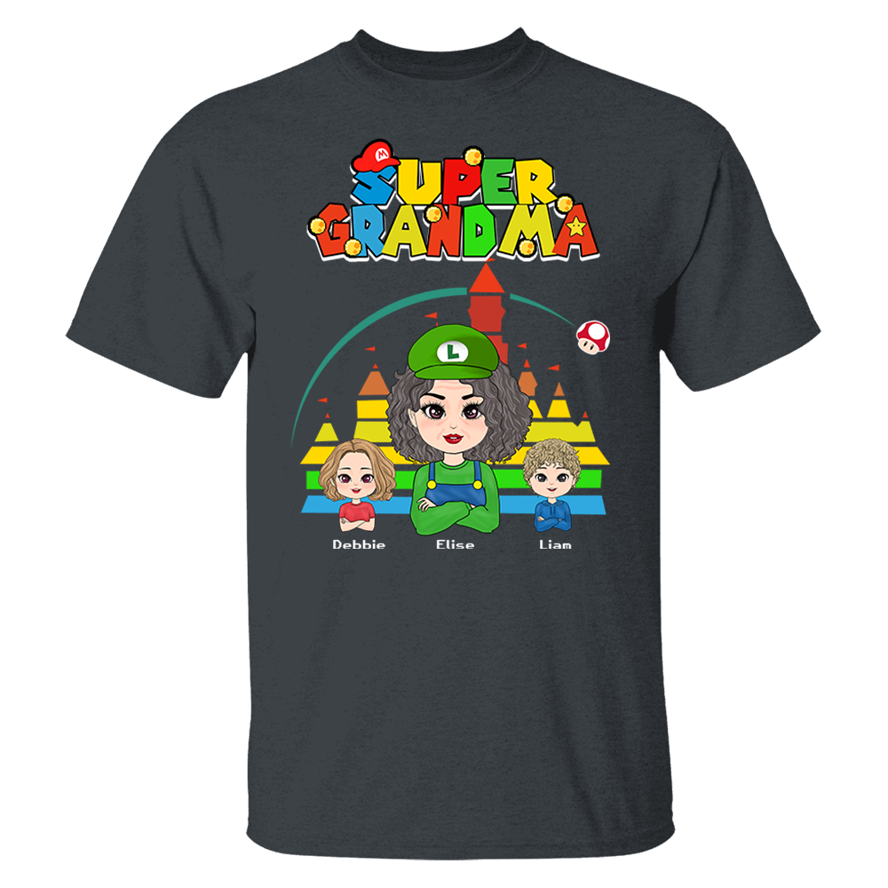 Personalized Super Gigi Shirt - Mother's Day Gift - Mother's Day Shirt - Gamer Grandma Shirt