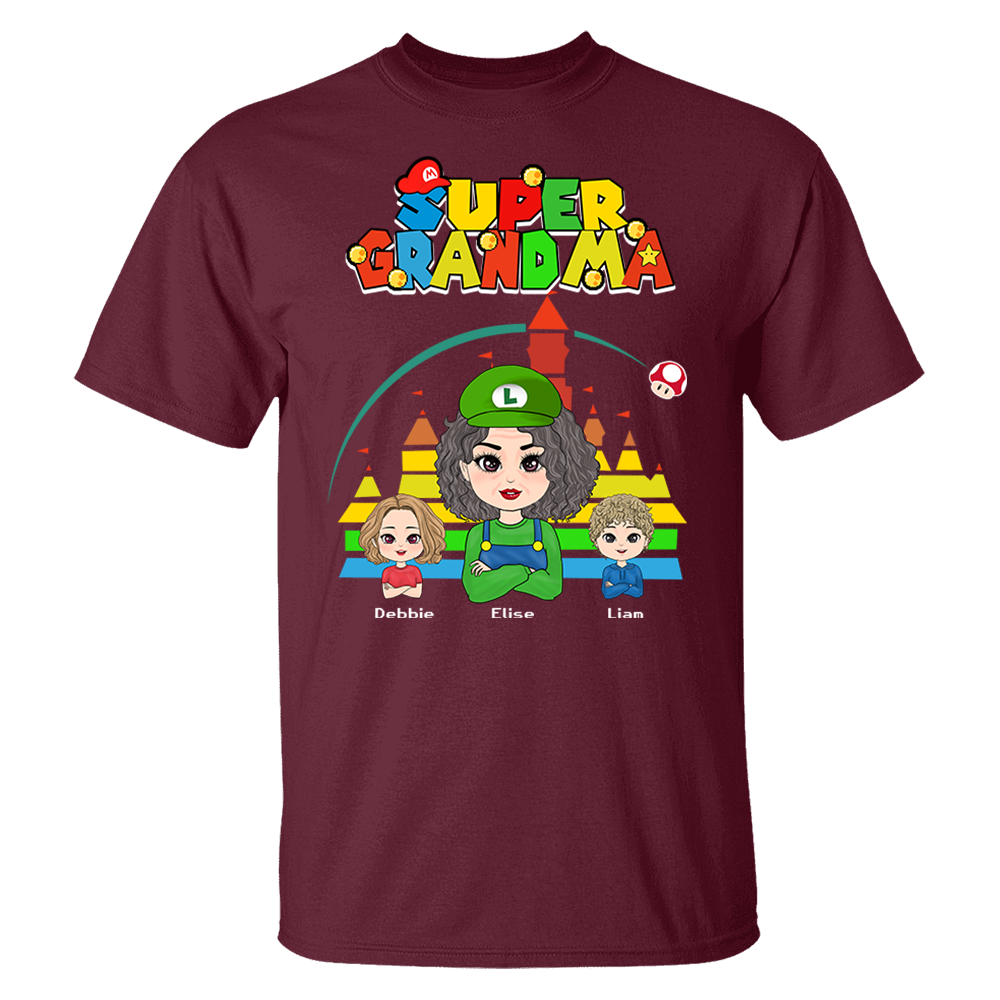 Personalized Super Gigi Shirt - Mother's Day Gift - Mother's Day Shirt - Gamer Grandma Shirt