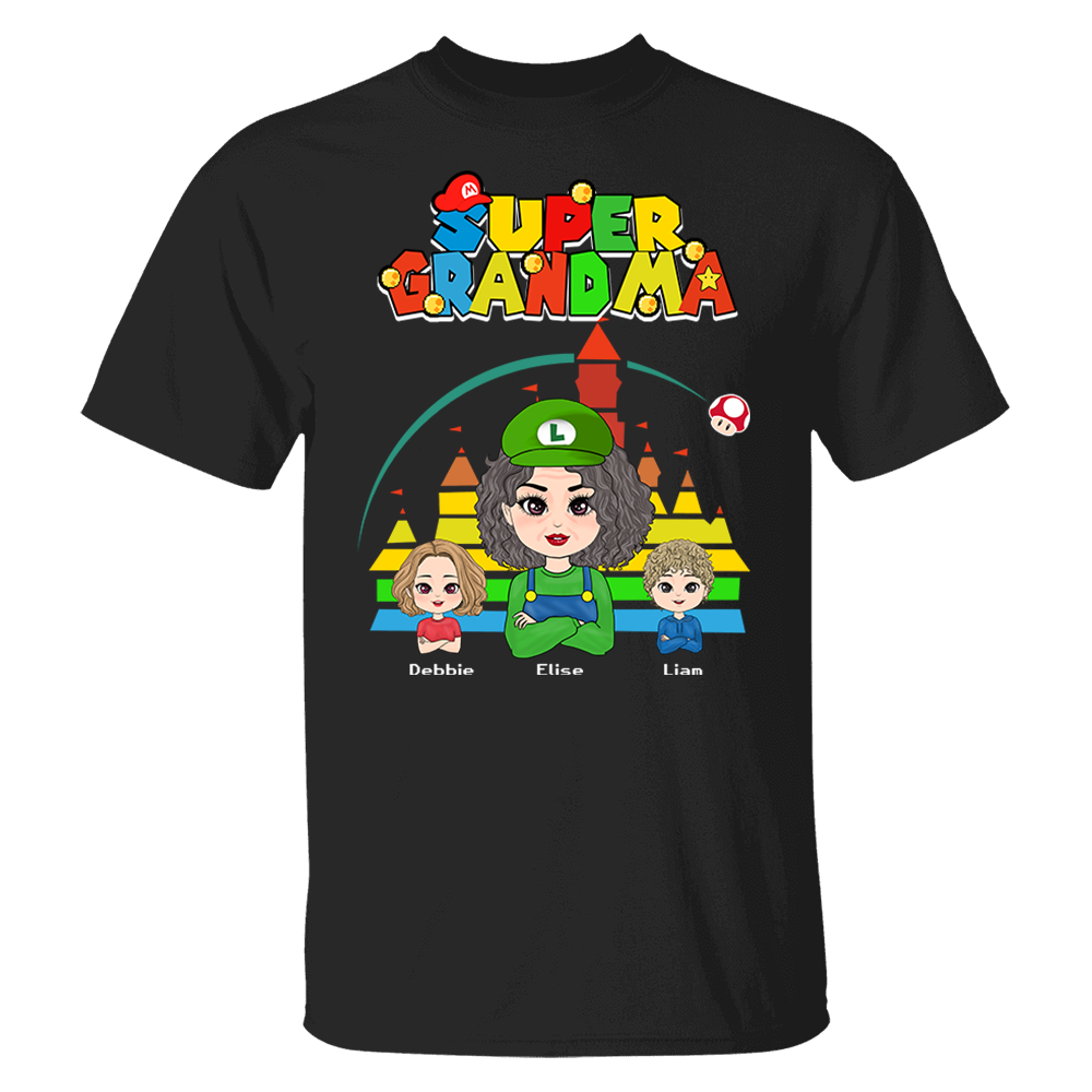 Personalized Super Gigi Shirt - Mother's Day Gift - Mother's Day Shirt - Gamer Grandma Shirt