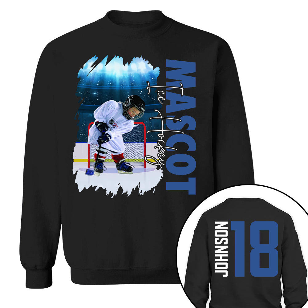 Custom Photo Ice Hockey Shirt, Personalized Ice Hockey Mom Shirt, Game Day Ice Hockey Hoodie, Ice Hockey Dad Sweatshirt