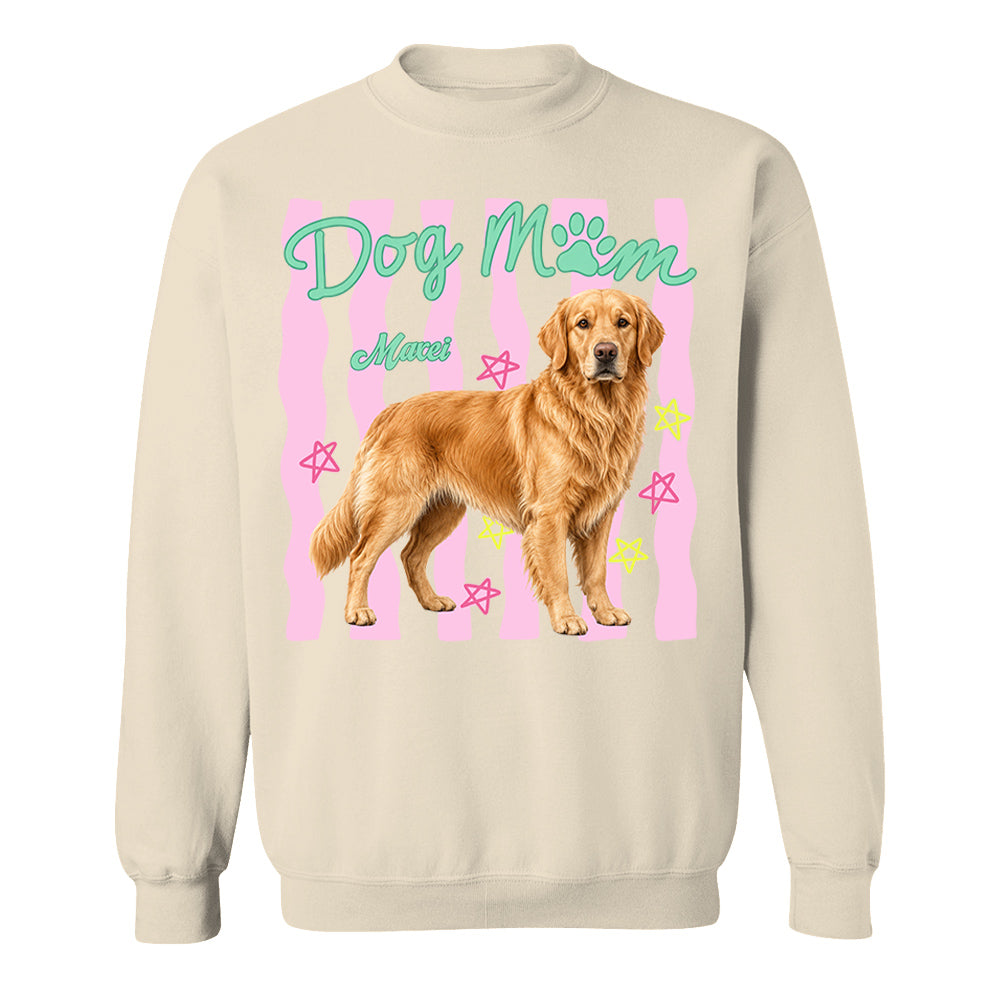 Personalized Dog Mom Shirt, Everyday Striped Shirt, Preppy Dog Mama, Gift For Dog Lover T1807 Pt99