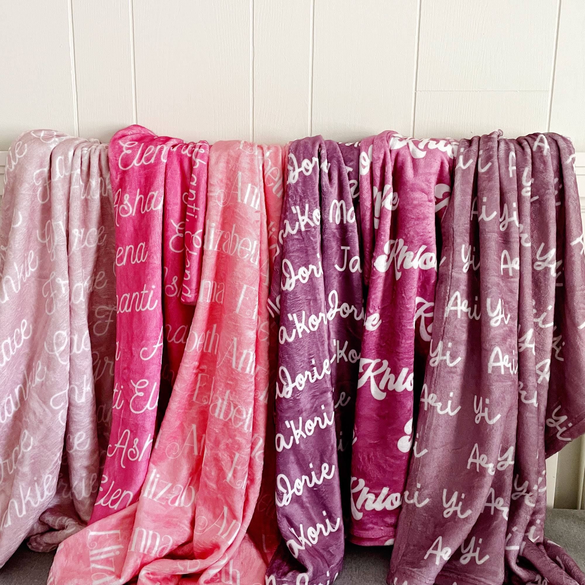 Personalized Custom Blanket, Baby Girl Blanket, Name Blanket, Girl Blanket Gift, Baby Blanket, Kids Blanket, Personalized Gift, Custom Gift