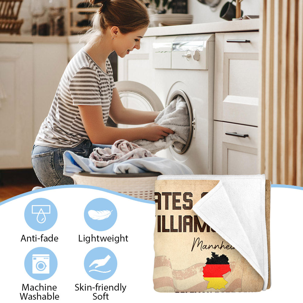 US Military World Tour Blanket Been There Done That Proud Of It US Veteran Custom Blanket For Veteran H2511