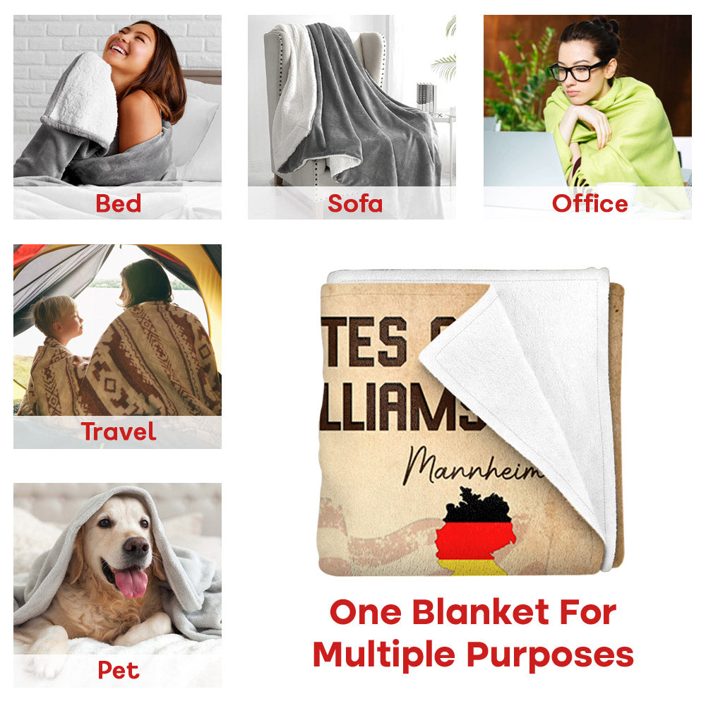 US Military World Tour Blanket Been There Done That Proud Of It US Veteran Custom Blanket For Veteran H2511