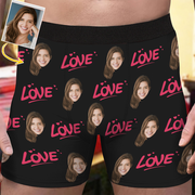 Love - Personalized Photo Men's Boxer Briefs