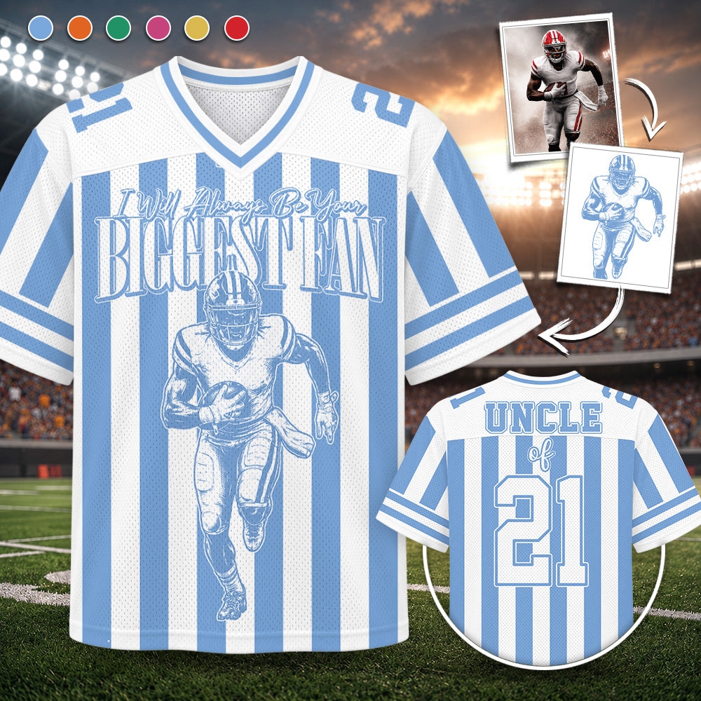 Custom My Heart Is On That Field Striped Football JerseyTeam Spirit Game Day Shirt L0411 Hv01