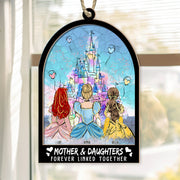 Mom Forever Linked Together - Personalized Window Hanging Suncatcher Ornament Nh00
