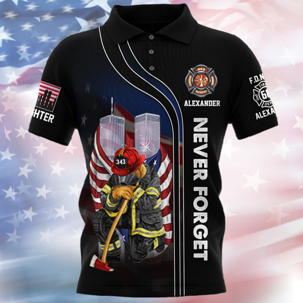 Never Forget 911 All Gave Some Some Gave All Patriot Day Personalized Shirt For Firefighter T1807  Hv01