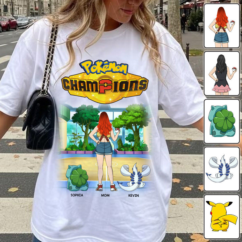 Pokémom Champions-Personalized Shirt For Mom, Dad Custom Nickname With Kids Gift Na02 VH01